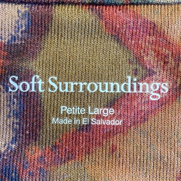 Soft Surroundings Julia Top Butterfly Multi Print Tunic Size Petite Large - Picture 12 of 14